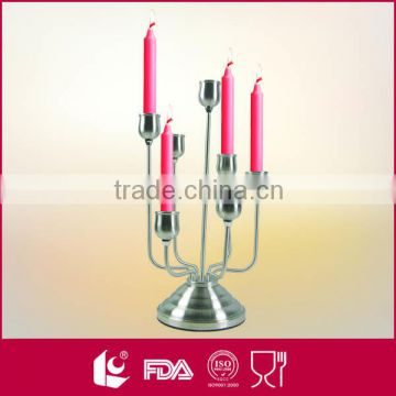 Hot sale 9pcs silver wedding centerpieces candelabra for table center