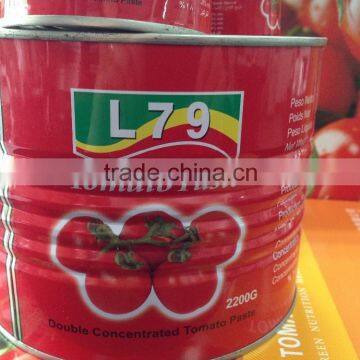 manufacturer 28%-30% natural canned tomato paste 2.2kg tin factory double concentrated