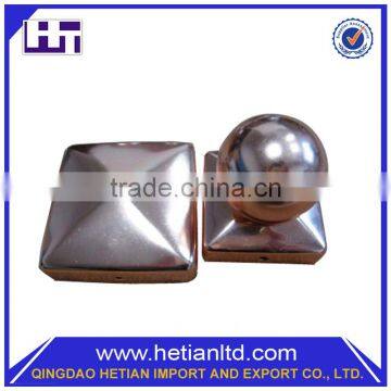 Hot Sale Easily Assembled Decorative Wood Fence Pyramid Aluminium Post Cap
