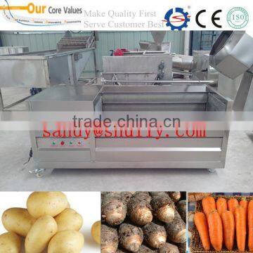 Stainless steel potato washing and peeling machine