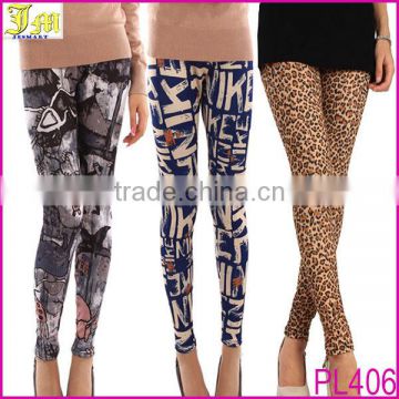 Always Fashion Sexy Women Ladies Colorful Pattern Print Leggings Tights Pants Manufactures Wholesale