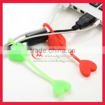 Reusable silicone food tie food loop