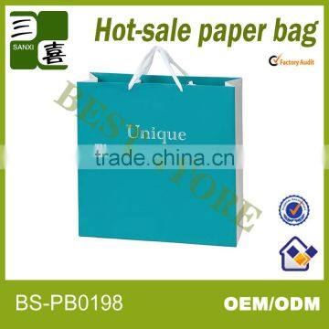 2014 hot sale glossy laminated art paper bag