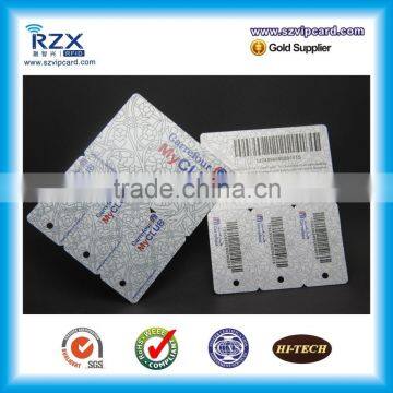 2017 wholesale irregular PVC membership reward card with hole punching