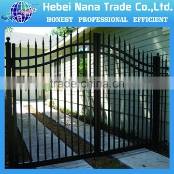 hot sale powder coated metal indian house main gate designs / metal fence design