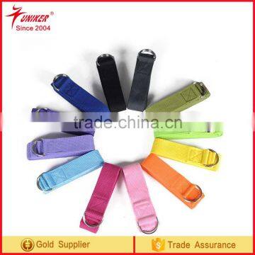 Yoga Stretch Belts Training Strap Belt With Metal D-Ring
