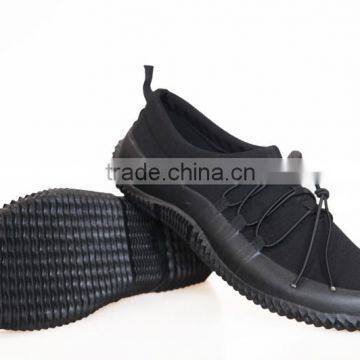 Mens Black Waterproof Low Cut Neoprene Garden Shoes