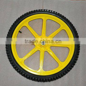 China supplier 16 to 20 inch pneumatic plastic spokewheel bicycle trailer wheel