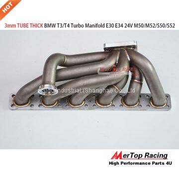 Mertop Race Update 3mm Thick Top Mount T3/T4 Turbo Manifold for BMW E36 325 328 E30 E34 24V M50 M52 S50 S52 photo-5