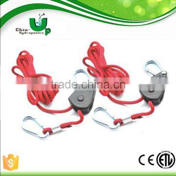 1/4 1/8 Heavy Duty Adjustable Retractable Grow Light Hangers Rope Ratchet