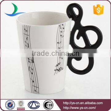 Party Gift Ceramic Mugs For Sublimation With Music Note
