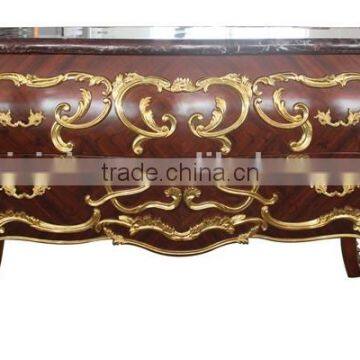 Exquisite Carved Wooden Side Cabinet/Curio Cabinet, Antique Palace Decorative Console Cabinet For Living Room photo-4