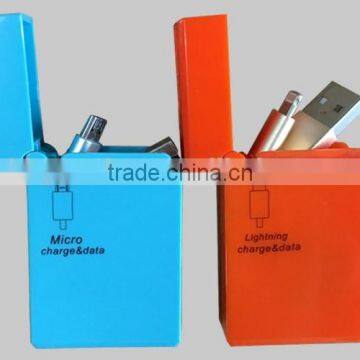 New Products 2016 Retractable Lighter Shape Fast USB Charger Cable in Mobile Phone
