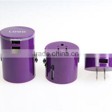 USB Global Travel Adapter For New Year's Gift and Travel Gift of 3.1A with LED light