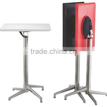 High quality fashion modern outdoor folded ABS top brushed aluminum cocktail table bar table LQ- BT306