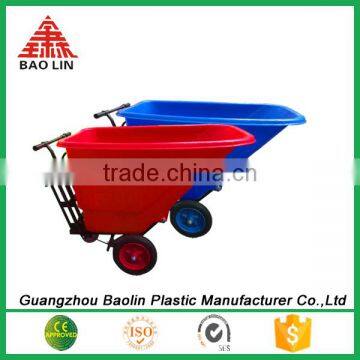 Two Wheel Heavy Duty Plastic Wheelbarrow Easy Control Blue and Red Colour for Good Sale photo-3