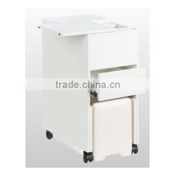 Portable manicure furniture cabinet with movable stool inside for Nail Salon TKN-25723