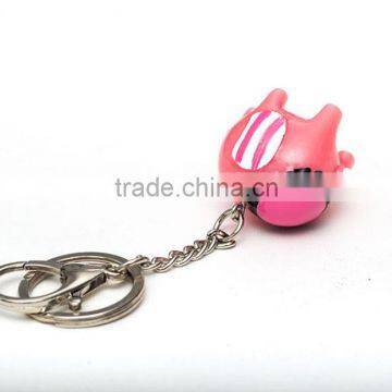 Pink Resin Cartoon Elephant Keychains photo-4