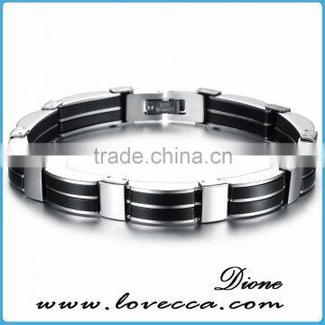 Wholesale Stainless Steel Charm pu Leather Bracelet Man photo-4