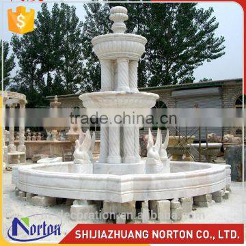 Wedding large natural marble swan outdoor garden fountains NTMF-S034Y