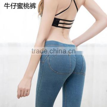 2017 latest design high waist elastic active womens yoga pants skinny pant for sexy girls