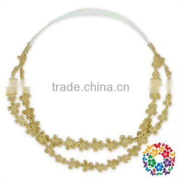 Vintage Flower Leaf Elastic Headband Head Wreath For Wedding Girls Flower Wreaths For Head photo-5