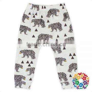 Baby Boy Stripe Ankle Pants Bear Print Children Cotton Pants photo-3