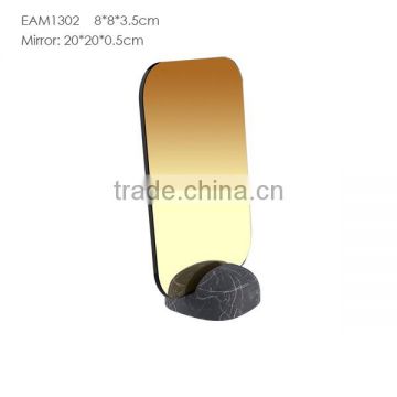 Wedding gifts desktop mirror / Homeware knock down concrete mirror