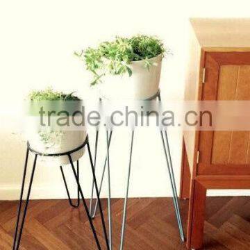 Blue Metal Wire Plant Stand - Hairpin Leg Inspired photo-5