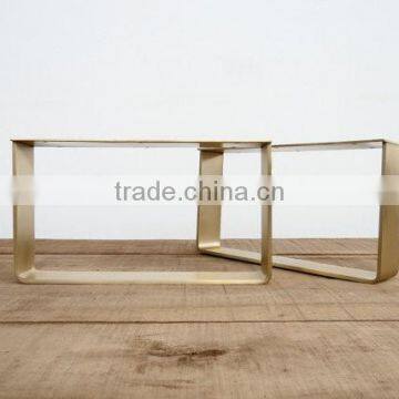 High quality brass flat soild steel metal table legs square for living room table