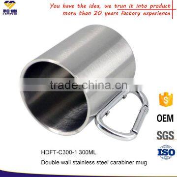 Hot Sale 10oz/300ml Double Walled Stainless Steel Carabiner Mug photo-2