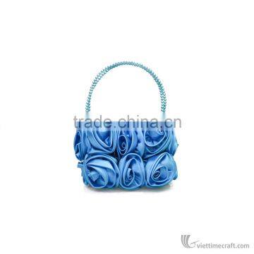 Cheap Rose Satin Handbag, Lady Handbag Bag, Handmade in Vietanm photo-2