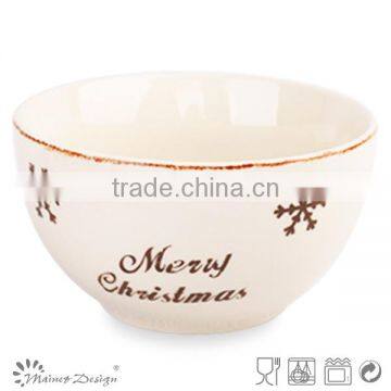 Love and Snowflake Christmas Decorations Decorative Ceramic Bowls photo-3