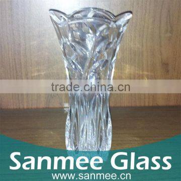 Long stem glass flowers,glass vase,clear glass vase