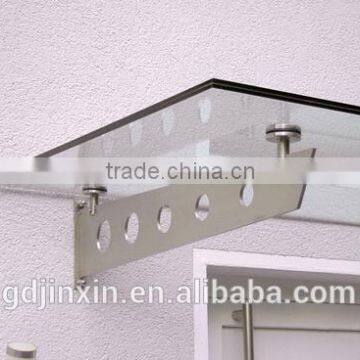 Mordern Samplism Style Glass Canopy Stainless Steel Glass Canopy Fittings photo-2