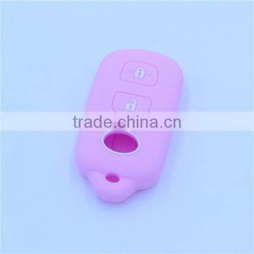2 Buttons Silicone Remote Car Key Shell, Car Key Cover for Toyota With Panic Button photo-2