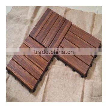 CE Certificated China Made Strand Woven Bamboo Decking Tile Unit Outdoor Decking Dark Carbonized Color -KE-OS0824 photo-2