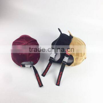 Flat Embroidery Baseball Cap Velvet Fabric Dad Hat photo-3