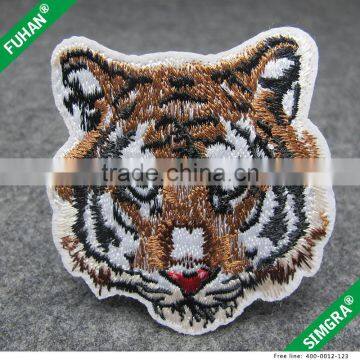 Custom Make Colorful Tiger Face Embroidery Patch