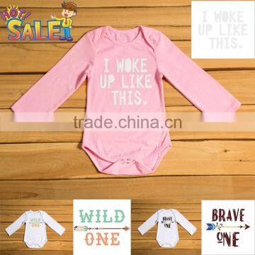 Organic cotton rompers wholesale baby clothes /organic cotton baby rompers wholesale baby clothes / baby onesie custom printing