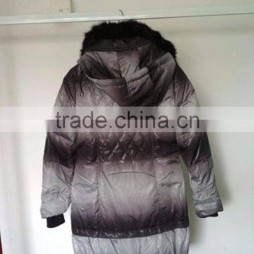 GZY Lady Down Jacket Keep Warm Big Size Long Model Stock 2017 Literature and Art Adult Guangzhou Factory photo-2