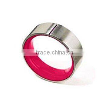 Silver Ring With Pink Enamaled (DTSR02053)