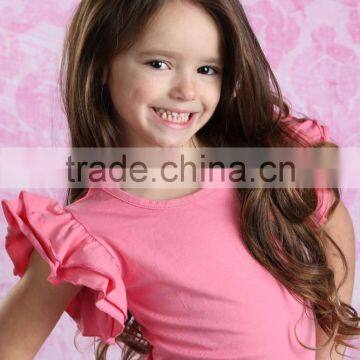 Hot Sale Children Wear 100% Cotton Ruffle Tshirt Match Ruffle Shorts Wholesale Children Clothing photo-2