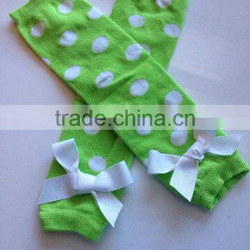 Newborn Baby Leg Warmers Stripes Knitting Leg Warmers Matching Bowknot photo-4