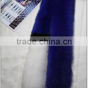 European Big Movie Star Natural Fox Fur Muffler Scarf Multi-color Trendy Amazing Real Fox Fur Scaves Wholesale photo-5