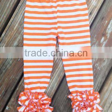 Wholesale Clothing In China,Baby Girls Knitted Cotton Striped Ruffle Pants,Toddlers 95% Cotton 5% Spandex Icing Legging photo-3