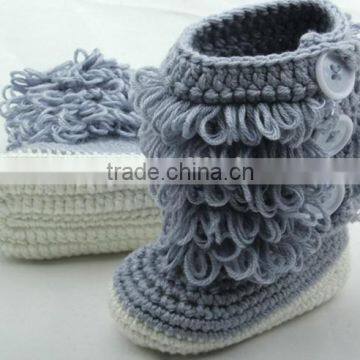 Alibaba china cheap price hand knitted baby booties