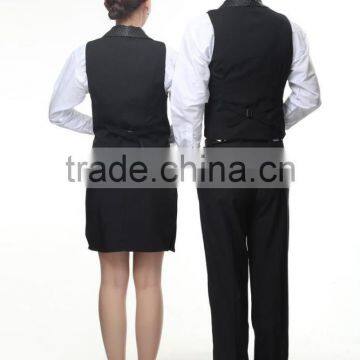 Juqian Custom High End Slim Fit Western Restaurant Waitress Tuxedo Uniform Designs photo-6