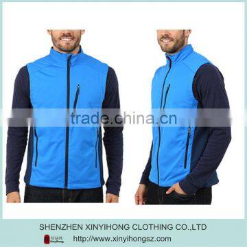 Warm Polyester Construction Chest Pocket Concealed Zipper Gym Vest photo-2