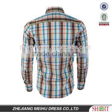 Latest Fashion Men Casual Shirts Plaid Fabric Button up Shirts for Men photo-3